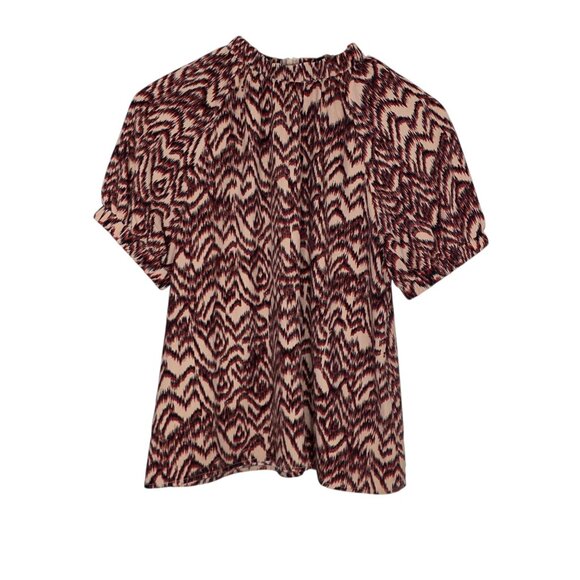 Women's - THML Brown Patterned Blouse, Size Medium - Picture 1 of 8